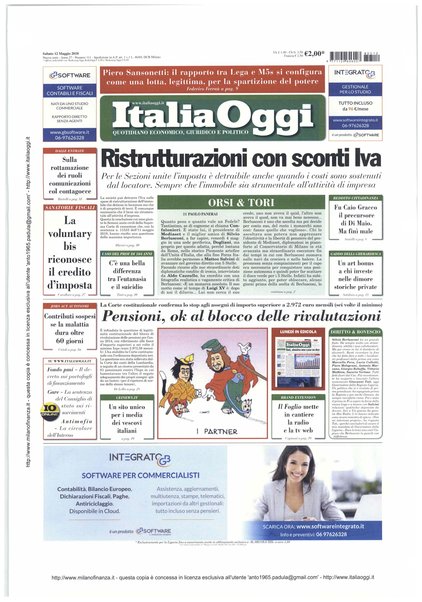 Italia oggi : quotidiano di economia finanza e politica